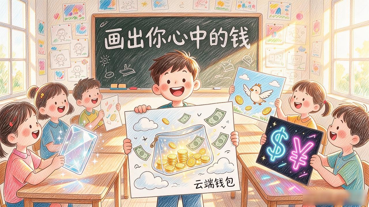 儿童画里的数字货币密码——让孩子用画笔理解未来财富