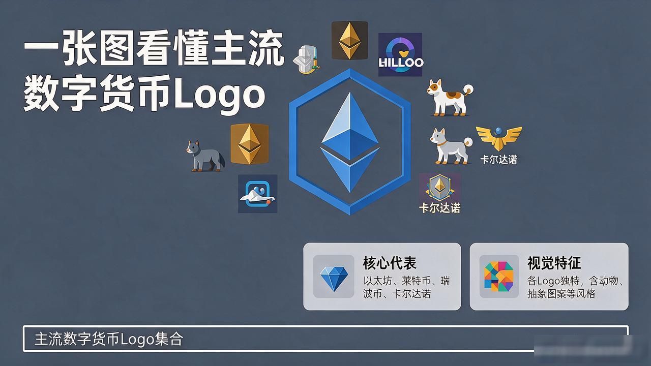 一张图看懂主流数字货币Logo大全