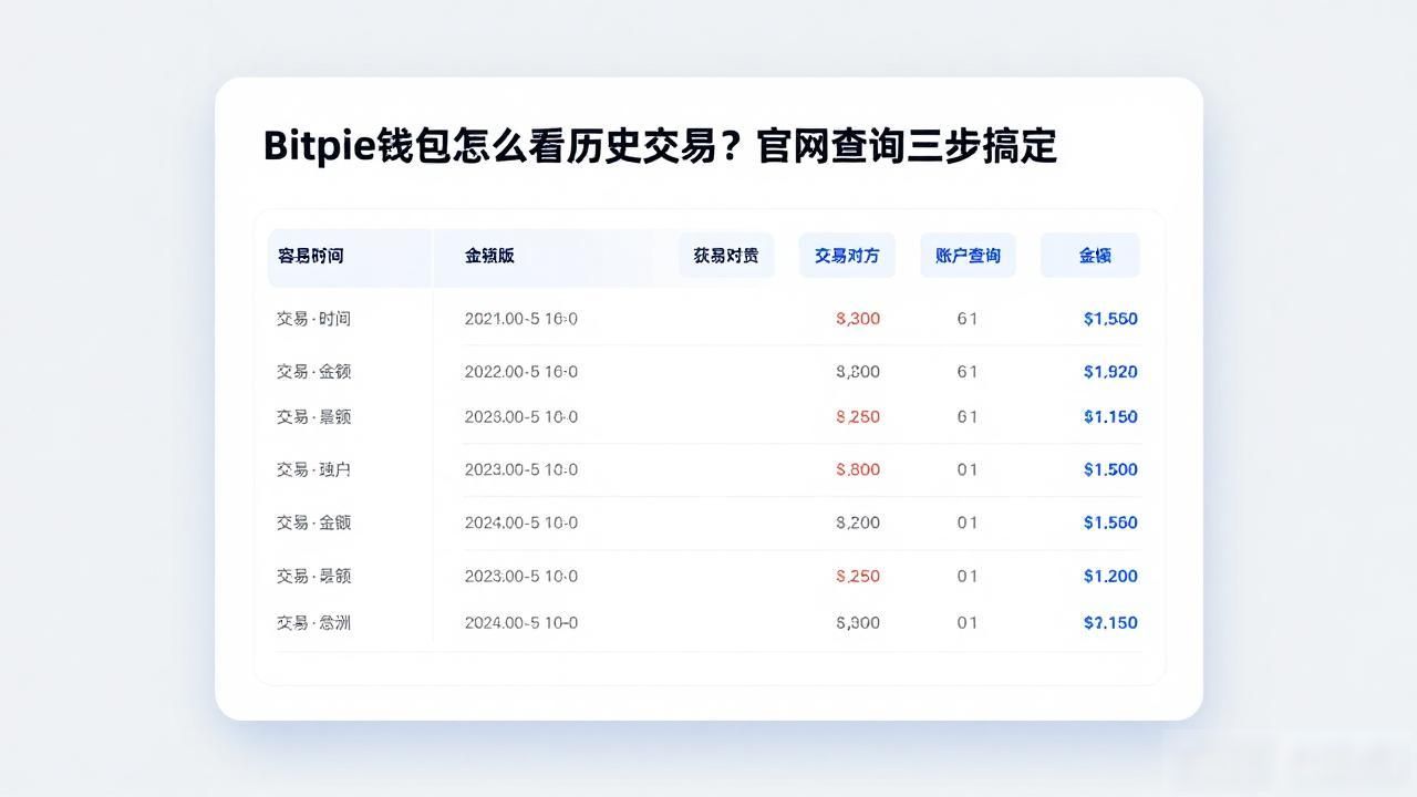 Bitpie钱包怎么看历史交易？官网查询三步搞定