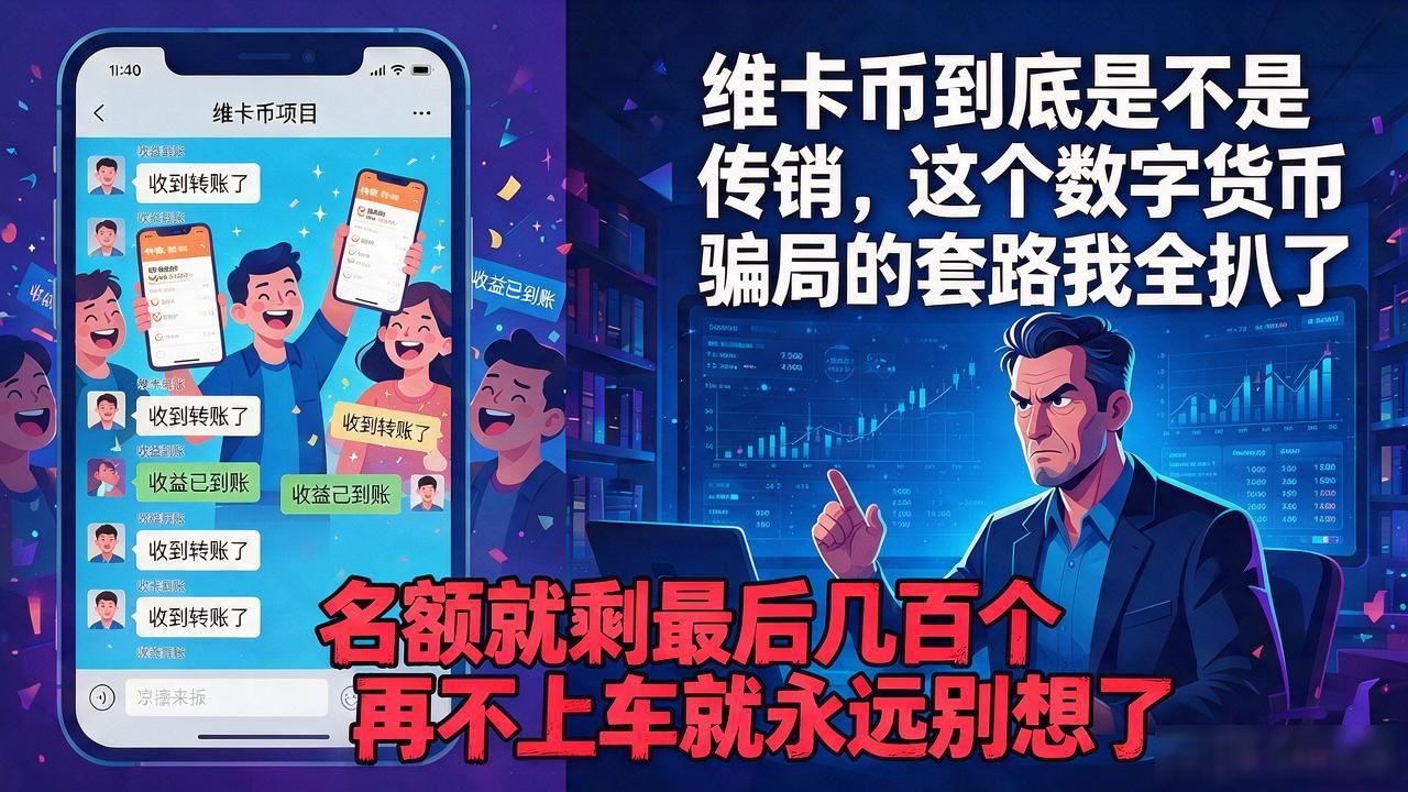 维卡币到底是不是传销，这个数字货币骗局的套路我全扒了
