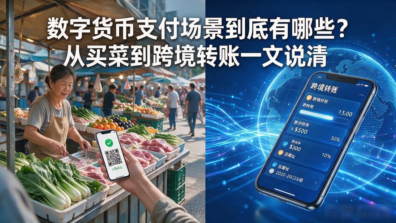 数字货币支付场景到底有哪些？从买菜到跨境转账一文说清
