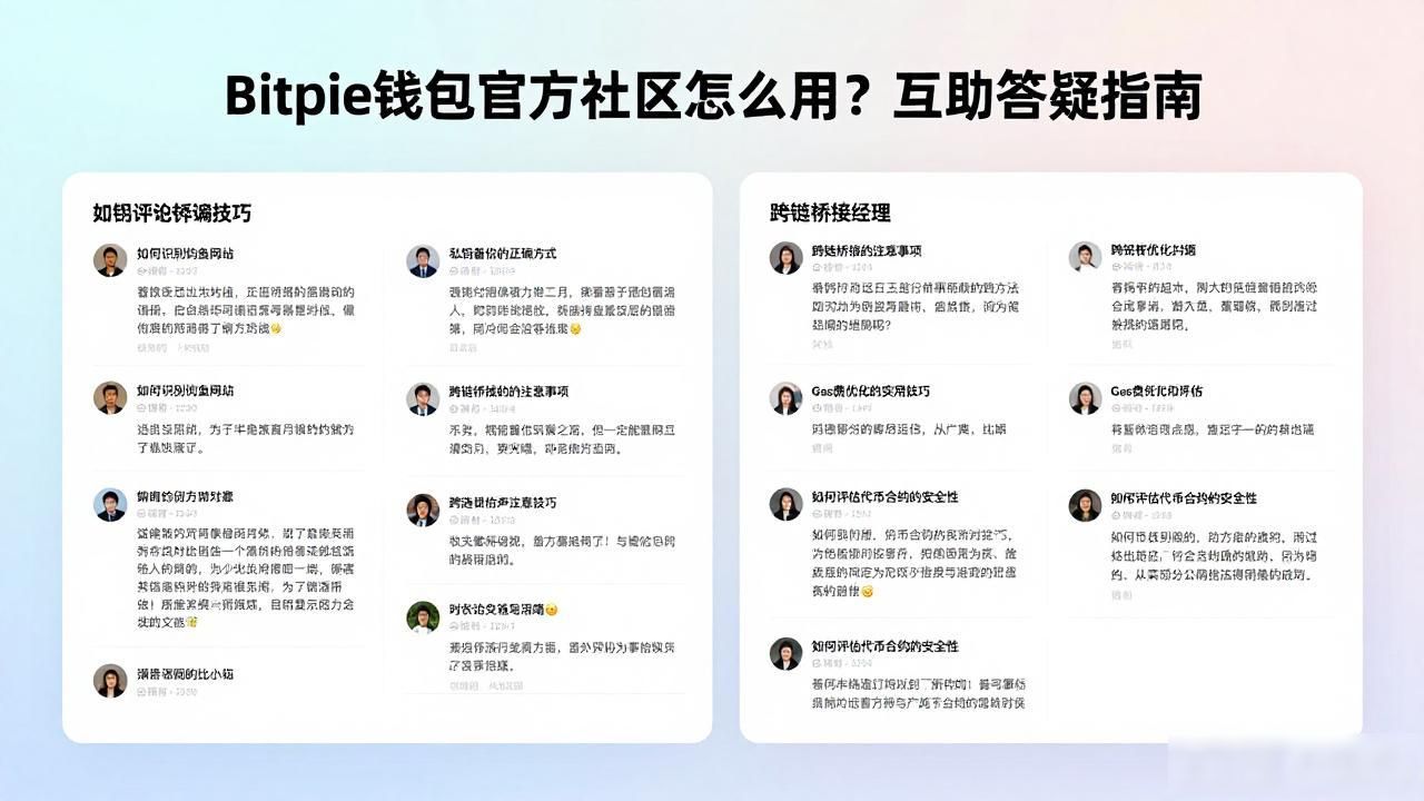 Bitpie钱包官方社区怎么用？互助答疑指南