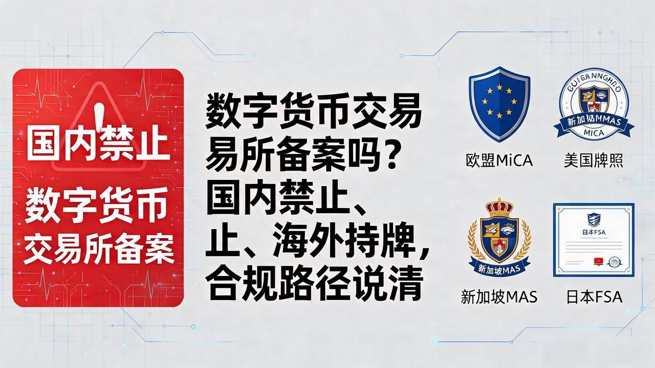 数字货币交易所备案吗？国内禁止、海外持牌，合规路径说清