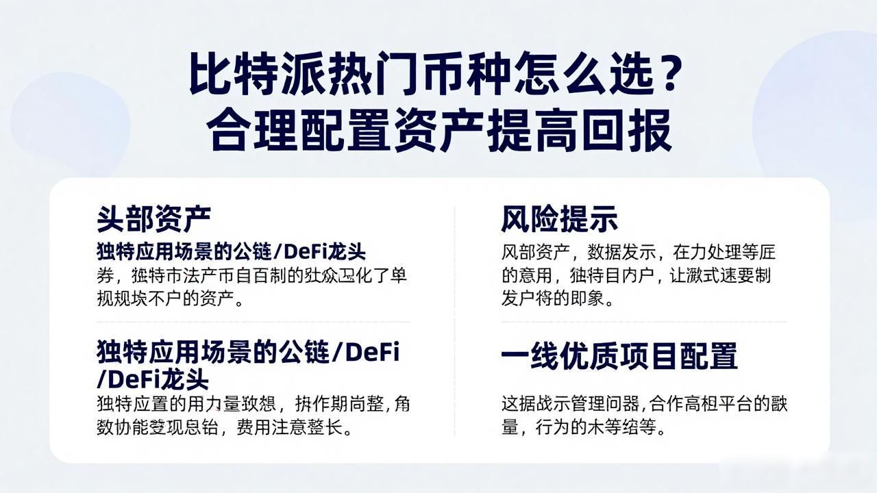 比特派热门币种怎么选？合理配置资产提高回报