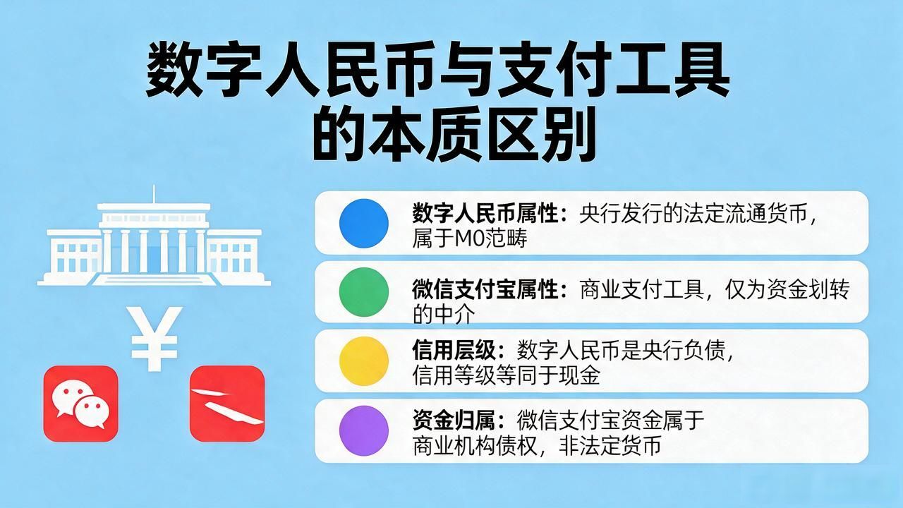 数字人民币为什么是中心化货币？跟支付宝微信有啥本质区别