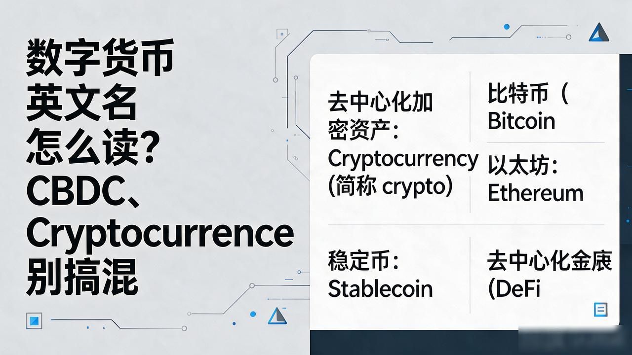数字货币英文名怎么查？CBDC、Cryptocurrency别搞混