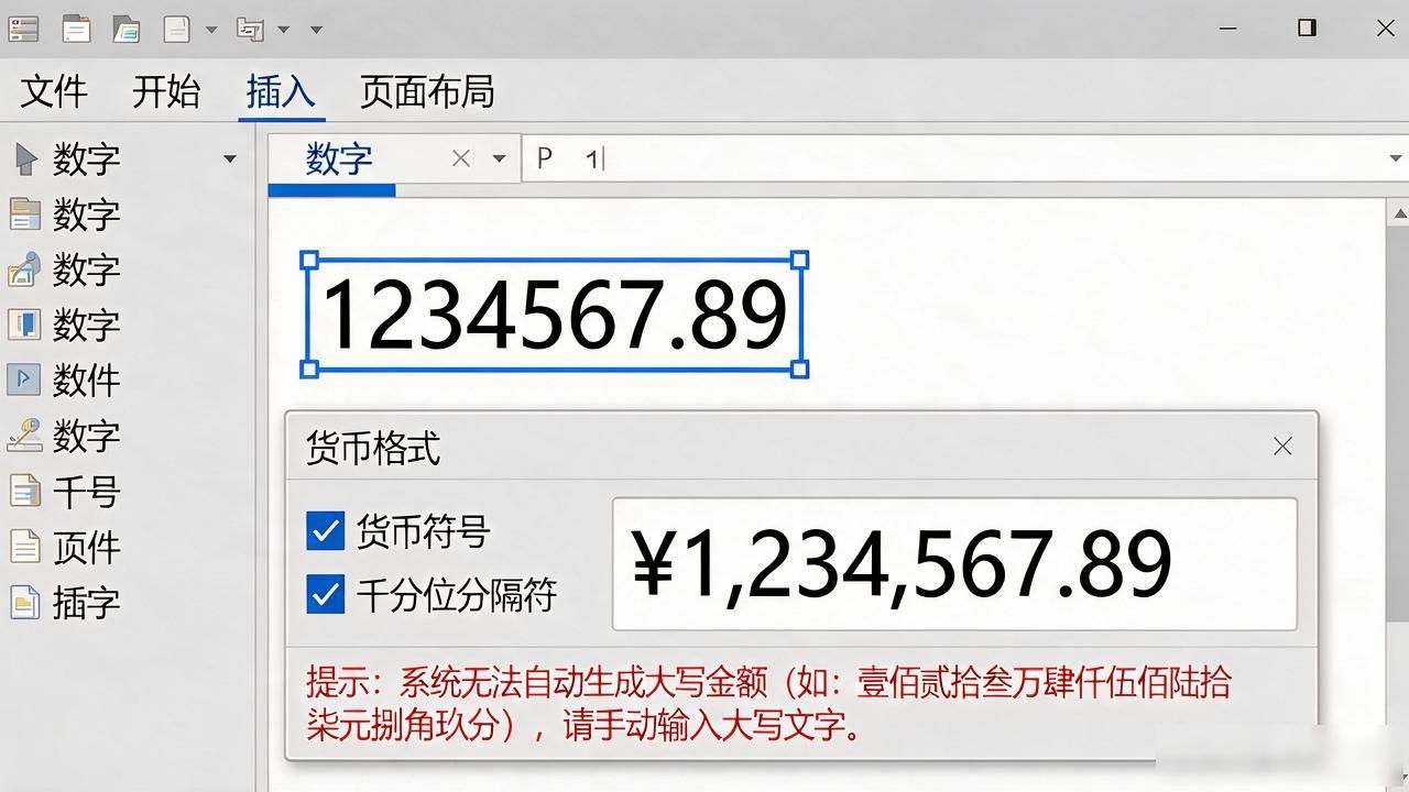 Word大写金额转换_Word数字转货币格式_word数字自动转换成货币