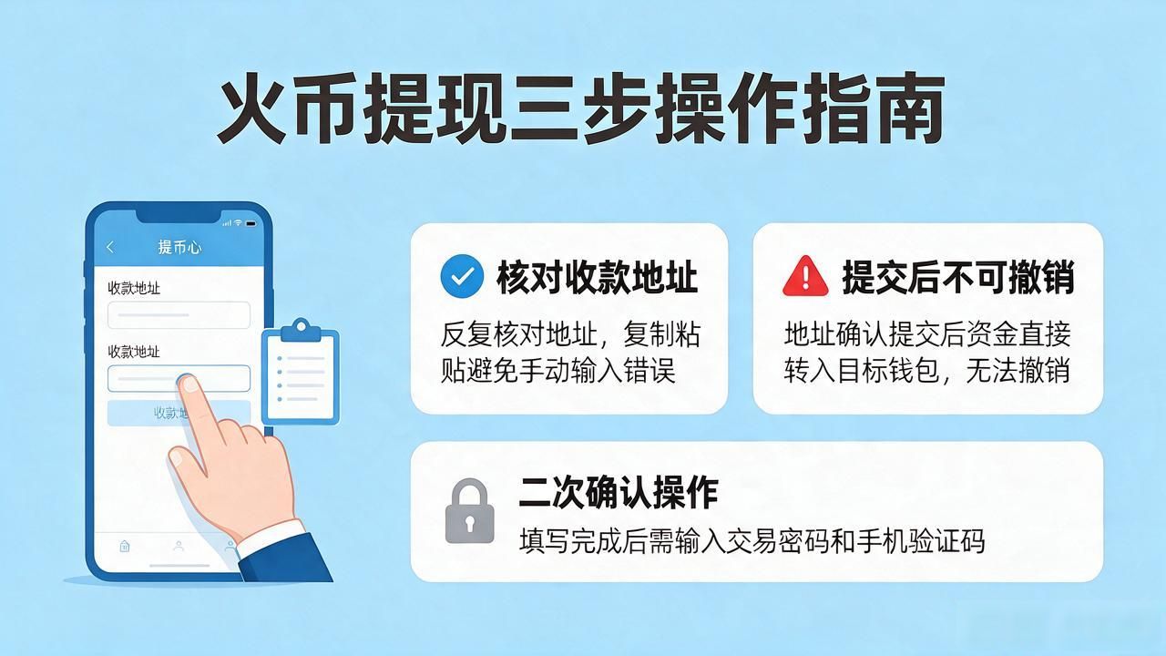 火币提现操作指南：三步搞定数字货币到账